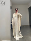 Mutedance 24 Spring/Summer Printed Flowing Long Dress MD-MD24SS29-H hoary PM141